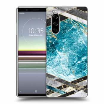 Ovitek za Sony Xperia 5 - Blue geometry