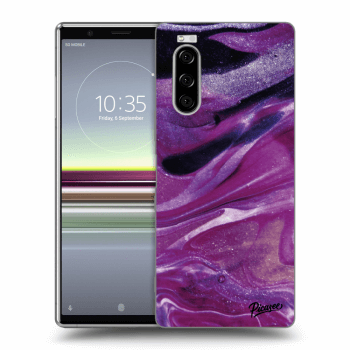 Ovitek za Sony Xperia 5 - Purple glitter