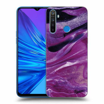 Ovitek za Realme 5 - Purple glitter