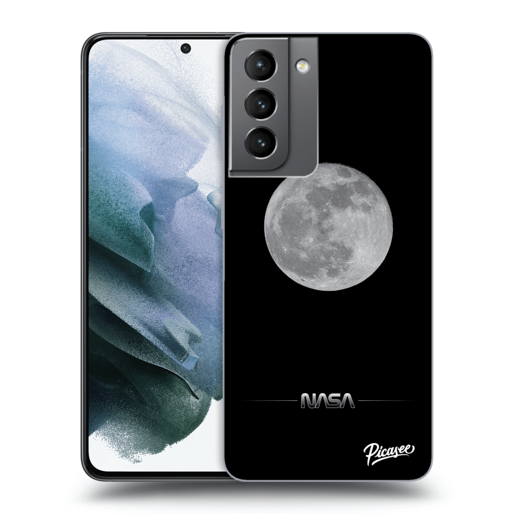 Picasee silikonski črni ovitek za Samsung Galaxy S21 5G G991B - Moon Minimal