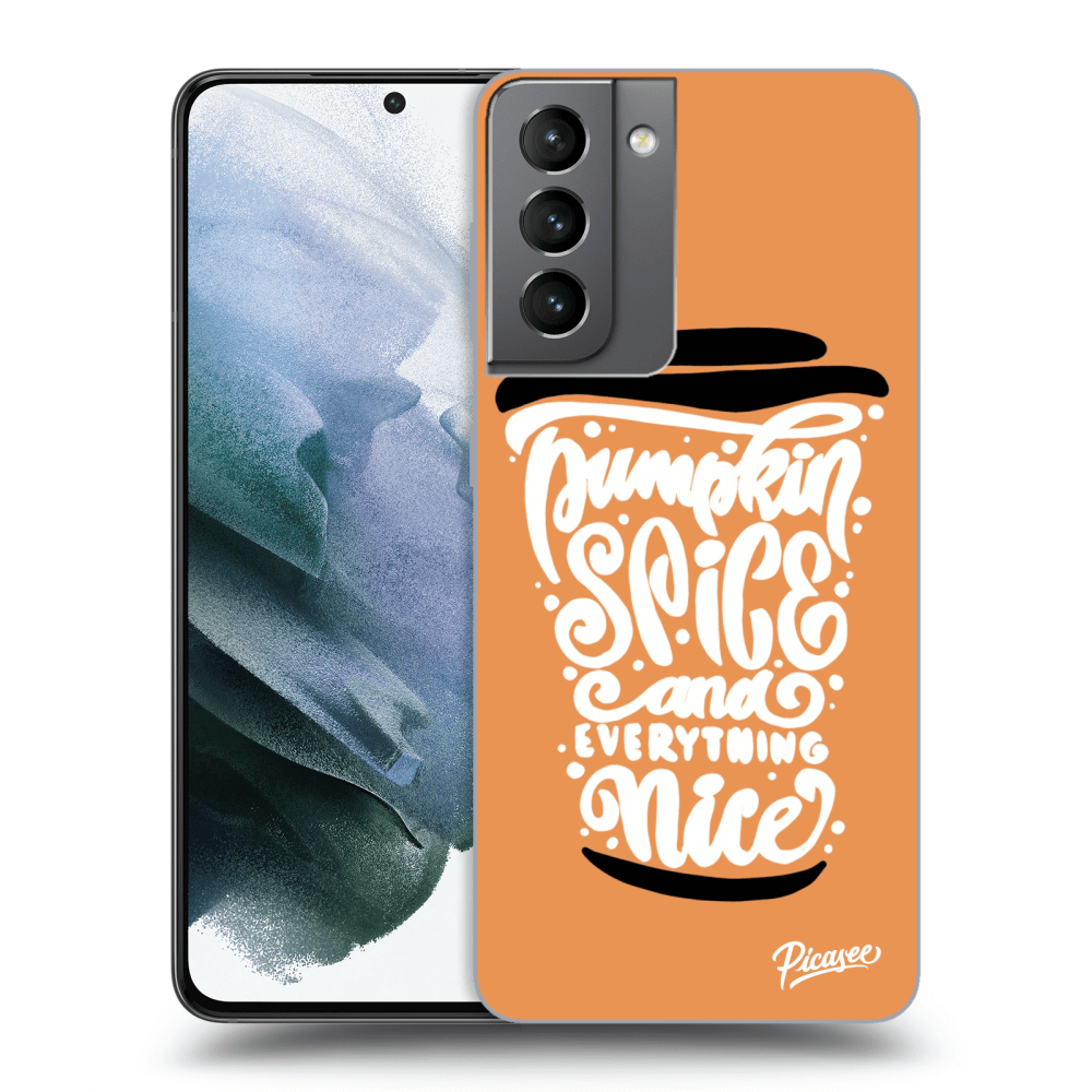 Picasee silikonski črni ovitek za Samsung Galaxy S21 5G G991B - Pumpkin coffee