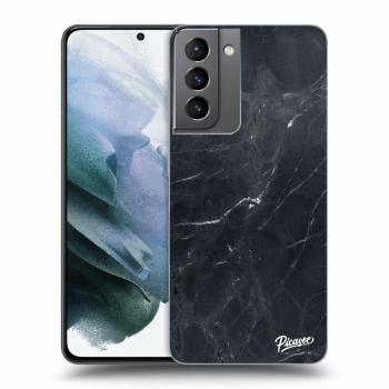 Picasee silikonski črni ovitek za Samsung Galaxy S21 5G G991B - Black marble