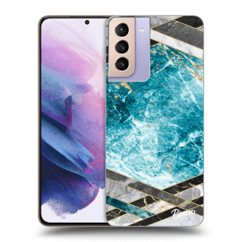 Ovitek za Samsung Galaxy S21+ G996F - Blue geometry