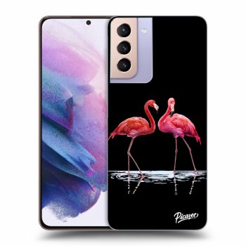 Picasee ULTIMATE CASE za Samsung Galaxy S21+ 5G G996F - Flamingos couple