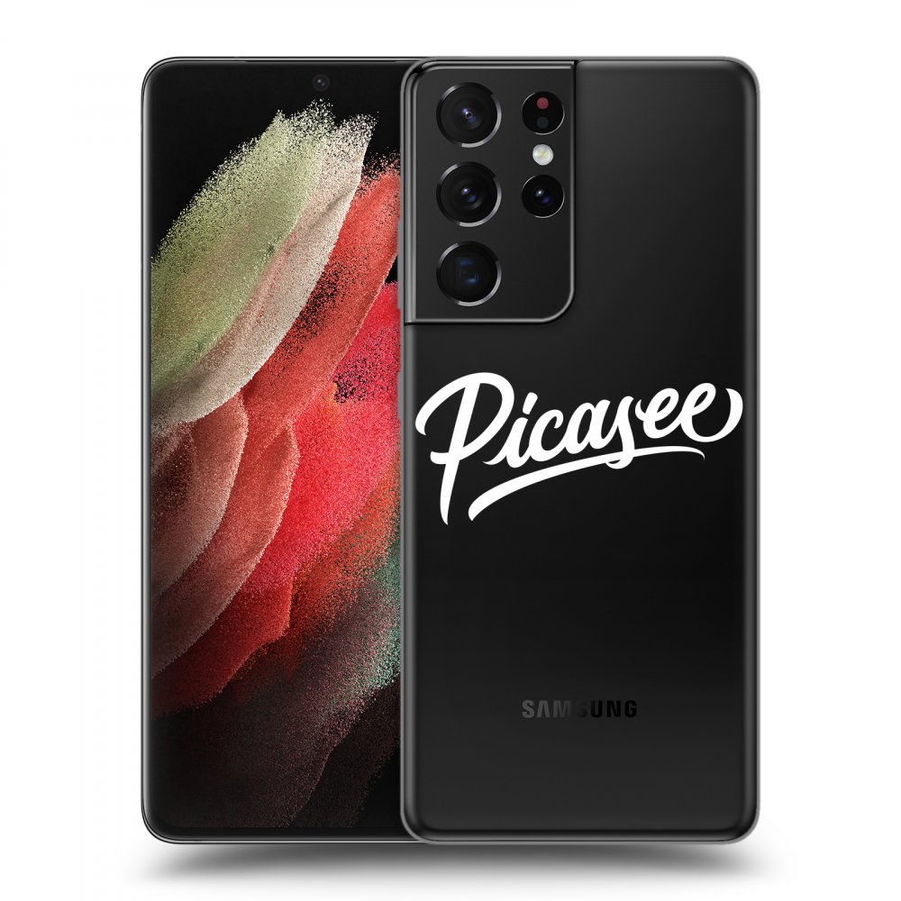 Picasee silikonski prozorni ovitek za Samsung Galaxy S21 Ultra 5G G998B - Picasee - White
