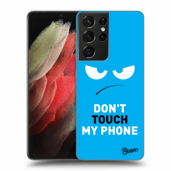 Ovitek za Samsung Galaxy S21 Ultra 5G G998B - Angry Eyes - Blue