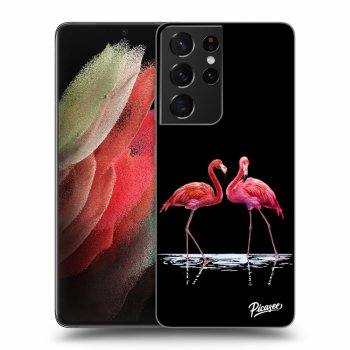 Picasee ULTIMATE CASE za Samsung Galaxy S21 Ultra 5G G998B - Flamingos couple
