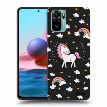 Picasee silikonski črni ovitek za Xiaomi Redmi Note 10 - Unicorn star heaven