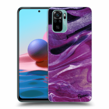 Ovitek za Xiaomi Redmi Note 10 - Purple glitter