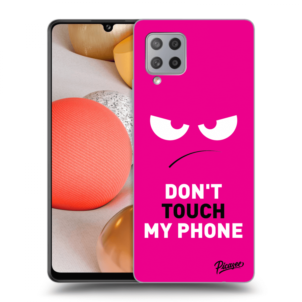 Picasee ULTIMATE CASE za Samsung Galaxy A42 A426B - Angry Eyes - Pink