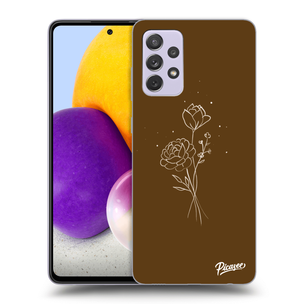 Picasee ULTIMATE CASE za Samsung Galaxy A72 A725F - Brown flowers