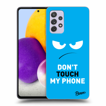 Ovitek za Samsung Galaxy A72 A725F - Angry Eyes - Blue