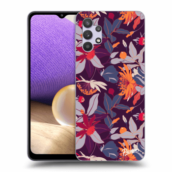 Ovitek za Samsung Galaxy A32 5G A326B - Purple Leaf