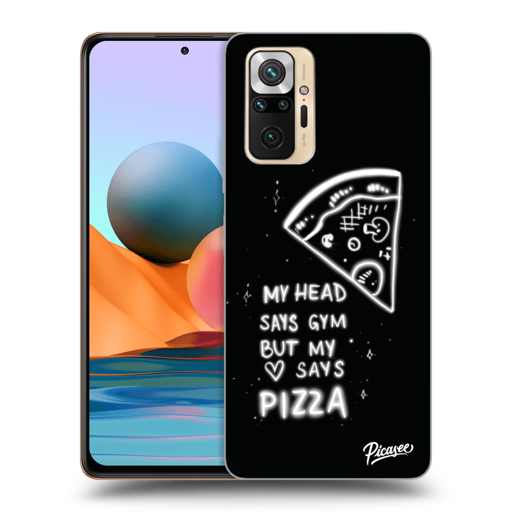 Picasee silikonski črni ovitek za Xiaomi Redmi Note 10 Pro - Pizza