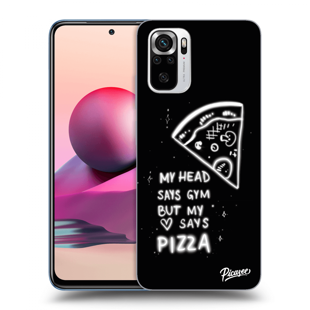 Picasee silikonski črni ovitek za Xiaomi Redmi Note 10S - Pizza