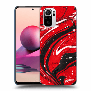 Picasee silikonski črni ovitek za Xiaomi Redmi Note 10S - Red black