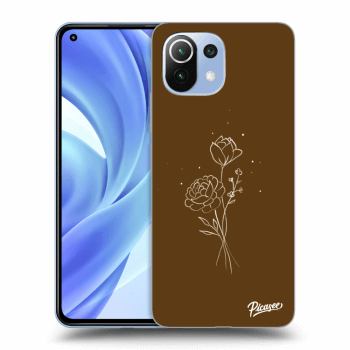 Ovitek za Xiaomi Mi 11 - Brown flowers