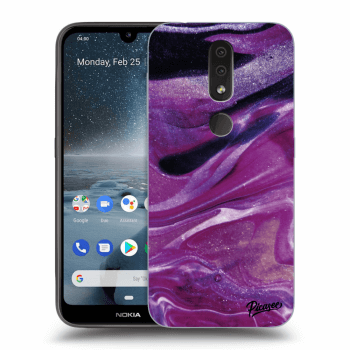 Ovitek za Nokia 4.2 - Purple glitter