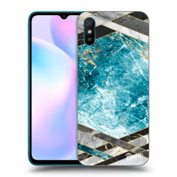 Ovitek za Xiaomi Redmi 9AT - Blue geometry