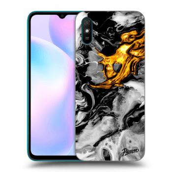 Ovitek za Xiaomi Redmi 9AT - Black Gold 2