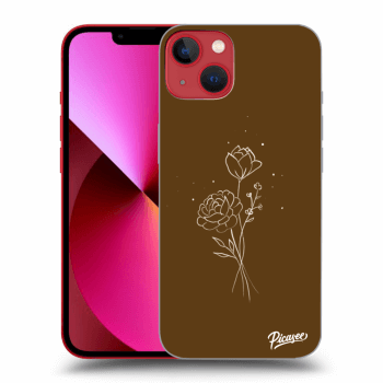 Ovitek za Apple iPhone 13 - Brown flowers