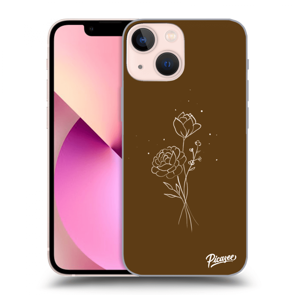 Picasee ULTIMATE CASE MagSafe za Apple iPhone 13 mini - Brown flowers