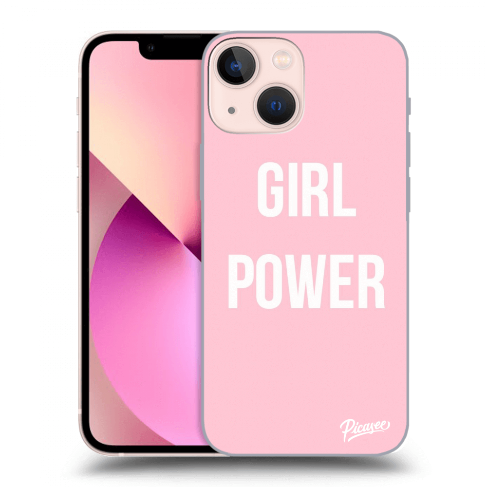 Picasee silikonski prozorni ovitek za Apple iPhone 13 mini - Girl power