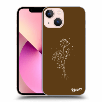 Ovitek za Apple iPhone 13 mini - Brown flowers
