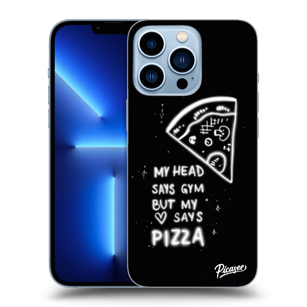 Picasee silikonski črni ovitek za Apple iPhone 13 Pro - Pizza