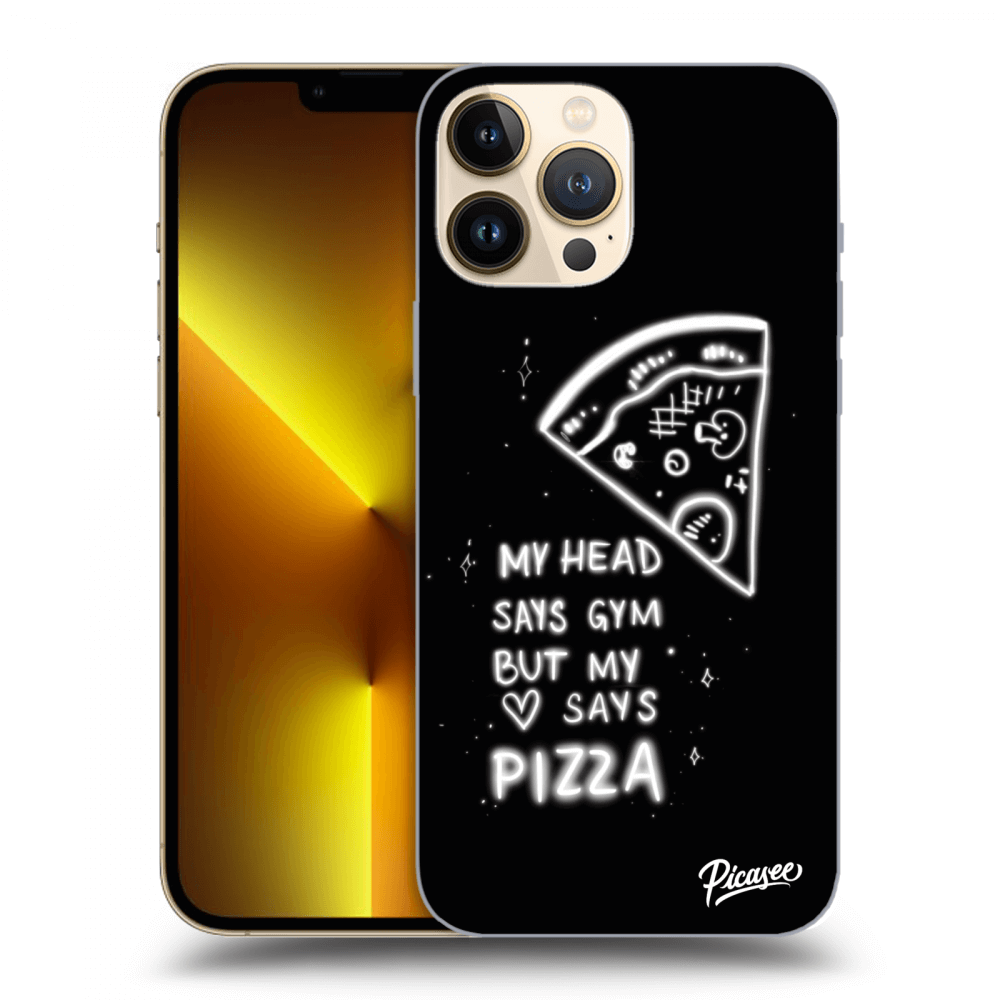 Picasee silikonski črni ovitek za Apple iPhone 13 Pro Max - Pizza
