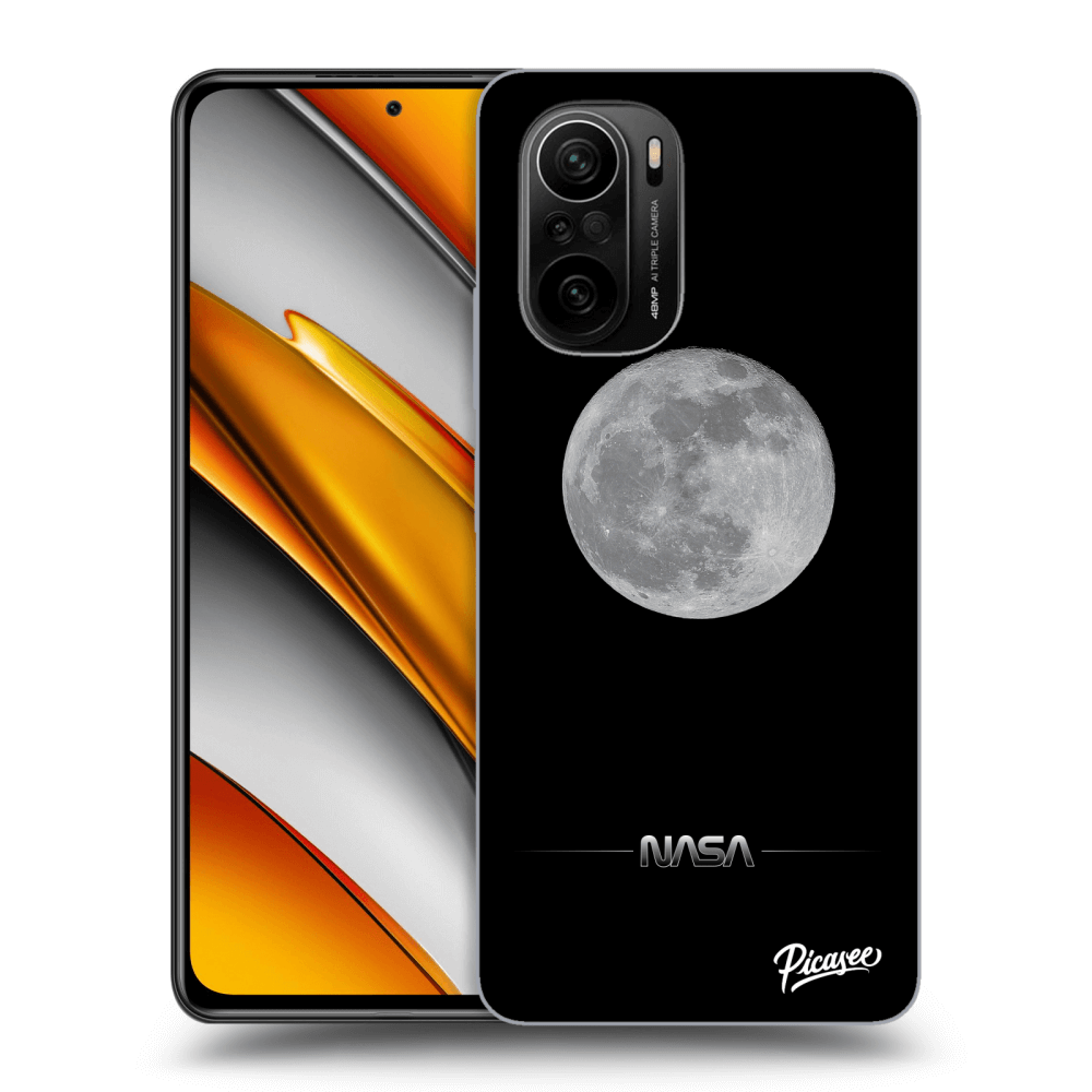 Picasee silikonski črni ovitek za Xiaomi Poco F3 - Moon Minimal