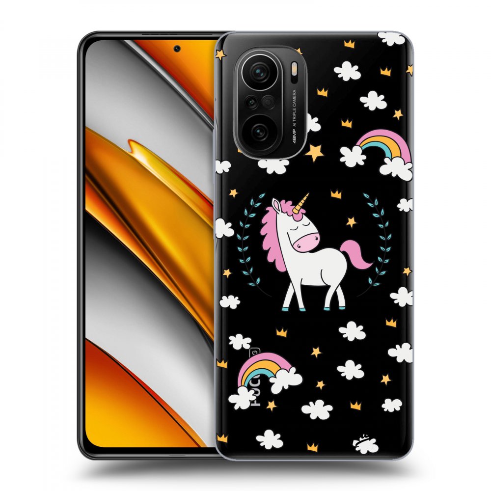Picasee silikonski prozorni ovitek za Xiaomi Poco F3 - Unicorn star heaven