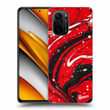 Picasee silikonski črni ovitek za Xiaomi Poco F3 - Red black