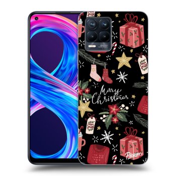 Picasee silikonski črni ovitek za Realme 8 Pro - Christmas