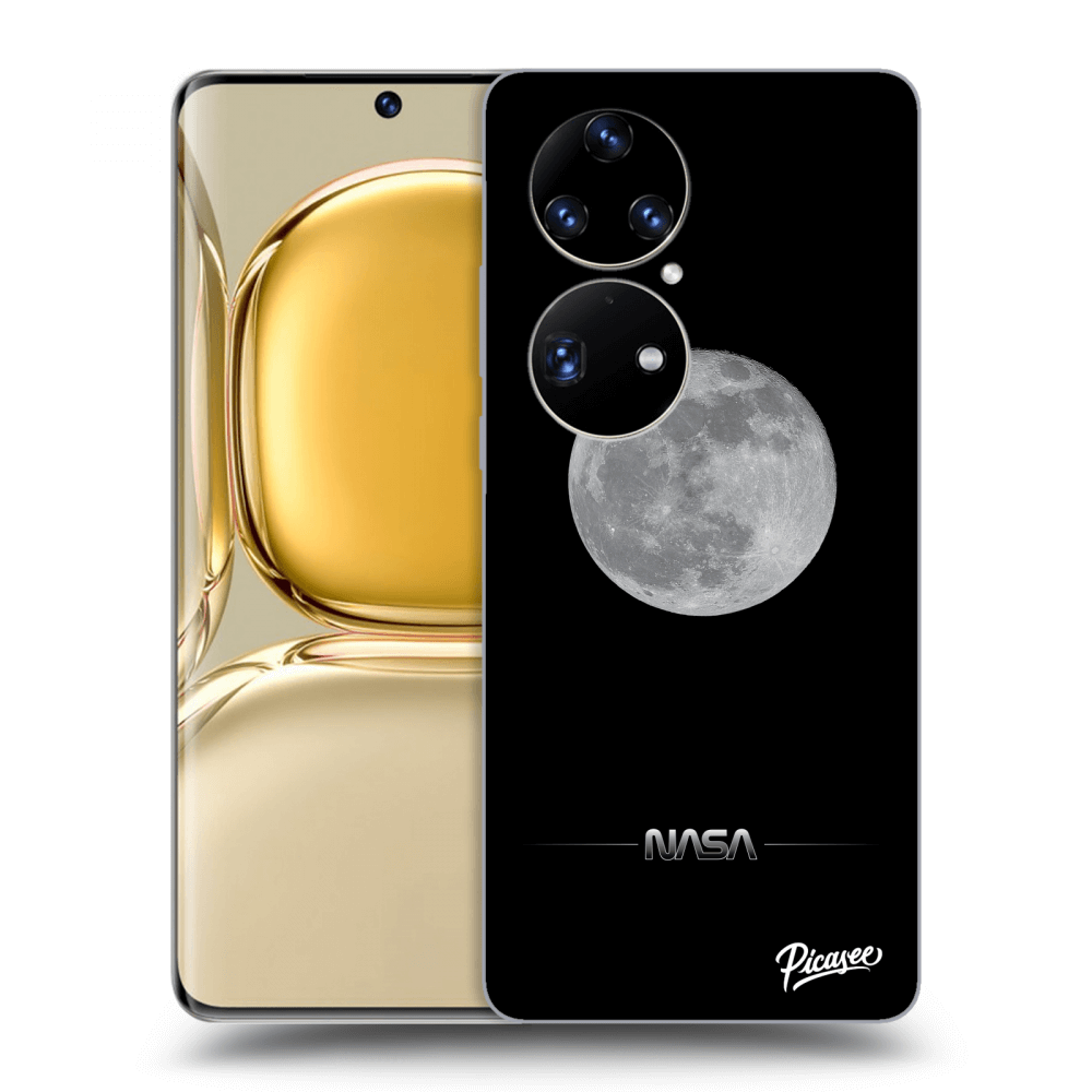 Picasee silikonski črni ovitek za Huawei P50 - Moon Minimal