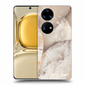 Picasee silikonski prozorni ovitek za Huawei P50 - Cream marble