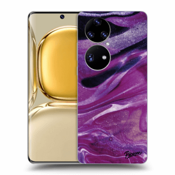 Ovitek za Huawei P50 - Purple glitter