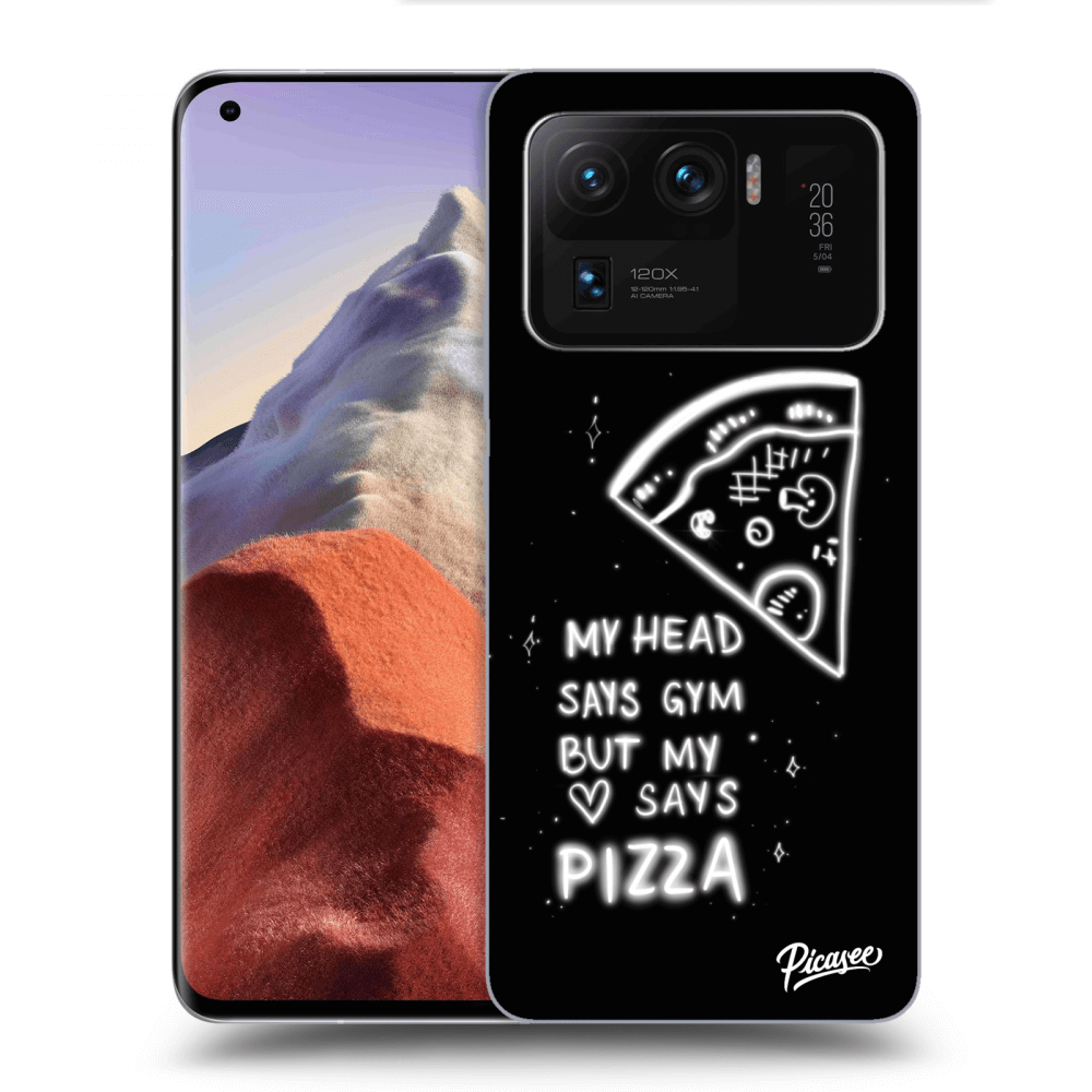 Picasee silikonski črni ovitek za Xiaomi Mi 11 Ultra - Pizza