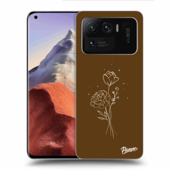 Ovitek za Xiaomi Mi 11 Ultra - Brown flowers