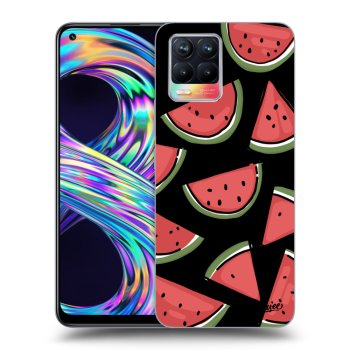 Picasee silikonski črni ovitek za Realme 8 4G - Melone