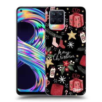 Picasee silikonski črni ovitek za Realme 8 4G - Christmas