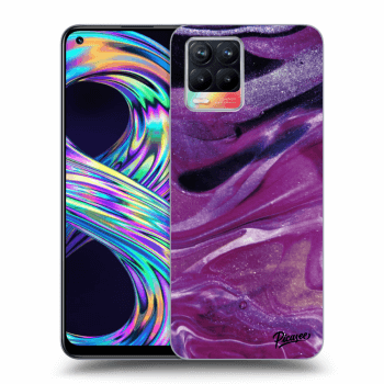 Ovitek za Realme 8 4G - Purple glitter