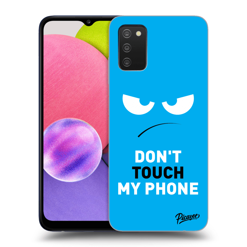 Picasee ULTIMATE CASE za Samsung Galaxy A02s A025G - Angry Eyes - Blue