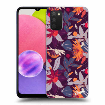 Ovitek za Samsung Galaxy A02s A025G - Purple Leaf