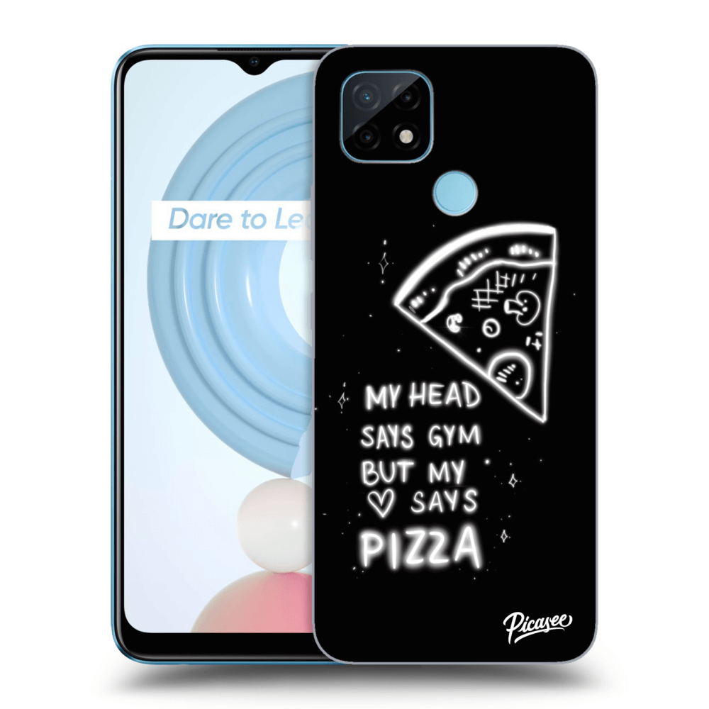 Picasee silikonski prozorni ovitek za Realme C21 - Pizza
