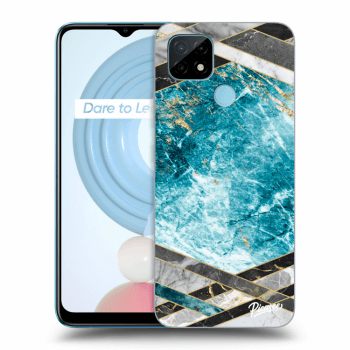 Ovitek za Realme C21 - Blue geometry