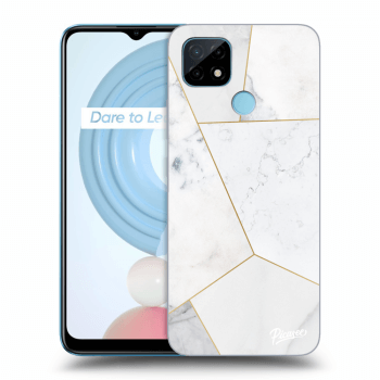 Ovitek za Realme C21 - White tile