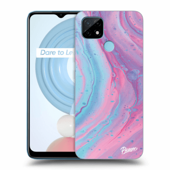 Ovitek za Realme C21 - Pink liquid