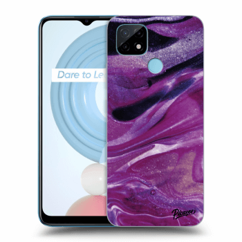 Ovitek za Realme C21 - Purple glitter