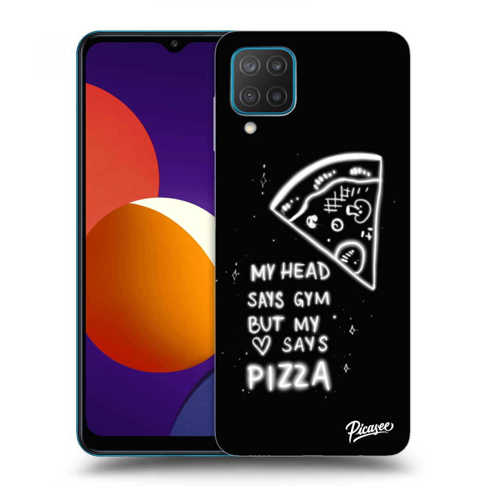 Picasee silikonski črni ovitek za Samsung Galaxy M12 M127F - Pizza